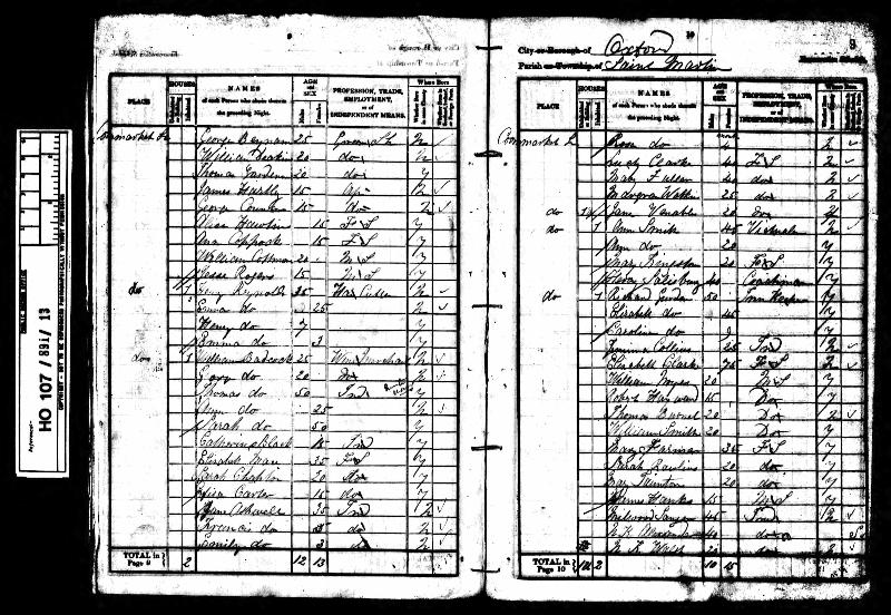 Gurden (Elizabeth Crews nee Smith) 1841 Census